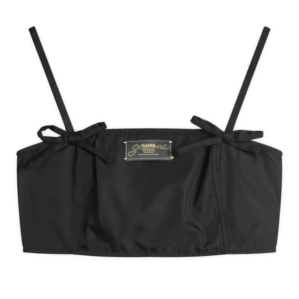 Женский топ Ganni Duchesse Nylon Strap, черный