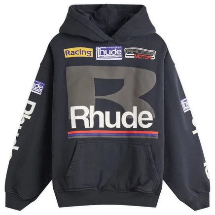 Толстовка с капюшоном Rhude Petrol Patch vintage black
