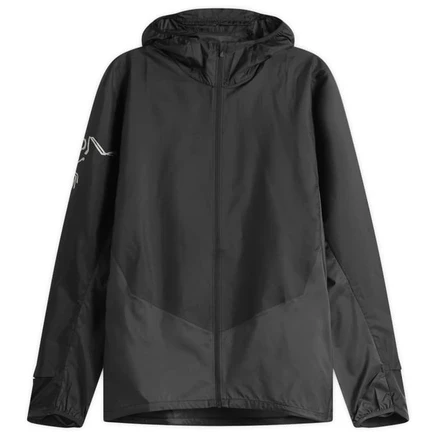 Мужская ветровка Arcteryx Norvan с капюшоном, черный/графит