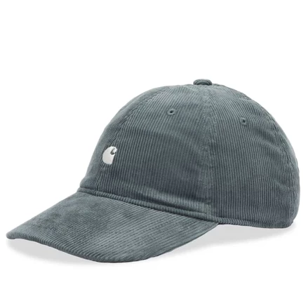 Мужская вельветовая кепка Carhartt WIP Harlem, голубая