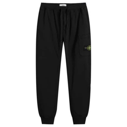 Хлопчатобумажная флисовая одежда Stone Island с окрашенным карманом для бега трусцой