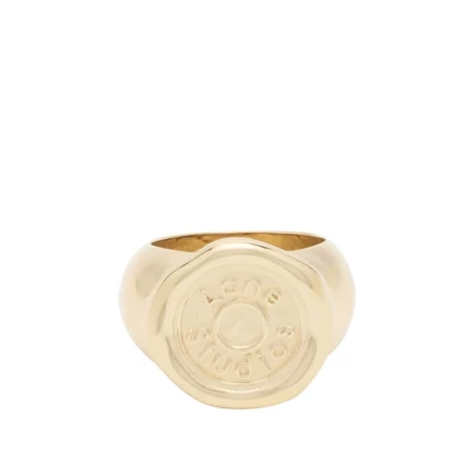 Мужское кольцо Acne Studios Stamp, золотистое