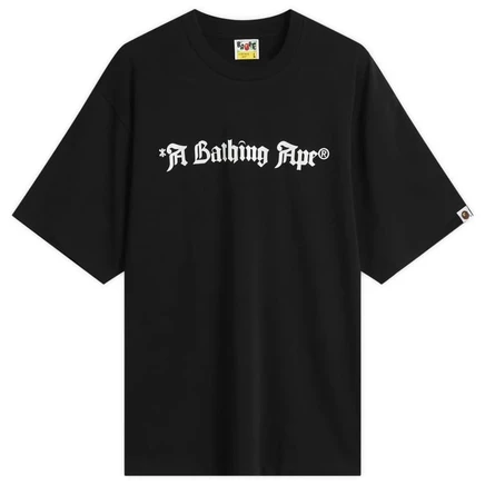 Мужская футболка A Bathing Ape Gothic Logo, черная