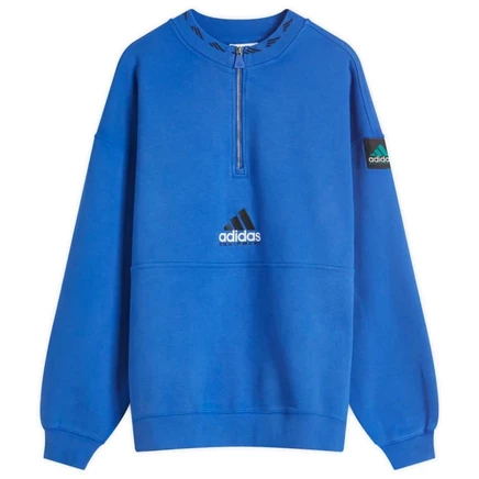 Флисовая толстовка Adidas EQT на молнии до половины длины equipment blue
