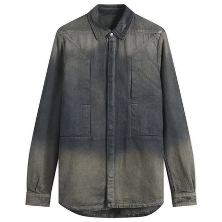 Мужская рубашка Rick Owens Fogpocket, темно-серая