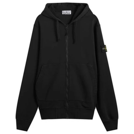 Мужская худи Stone Island из органического хлопка, черная