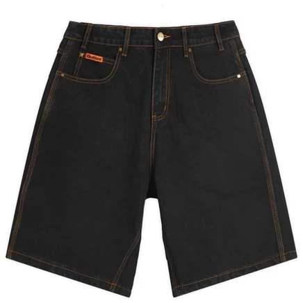 Мешковатые джинсовые шорты из сливочного масла washed black