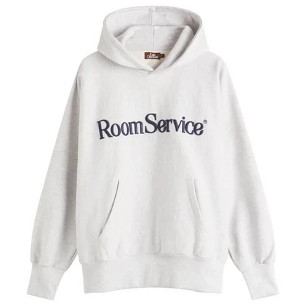Мужское худи Late Checkout Room Service, серое