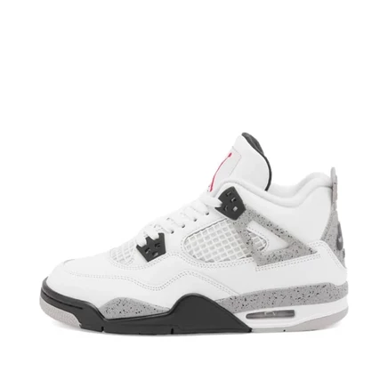 Air Jordan 4 Retro OG (GS) white, red & grey