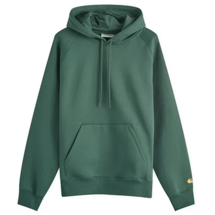 Мужское худи Carhartt WIP Hooded Chase, сикаморовое и золотистое
