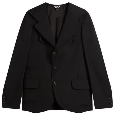 Мужской блейзер Comme des Garons Black с капюшоном, черный