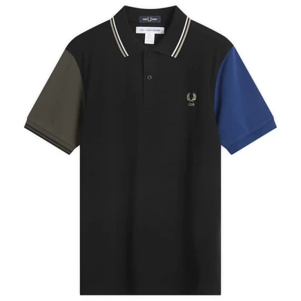 Мужская поло Comme des Garçons Shirt x Fred Perry, черная
