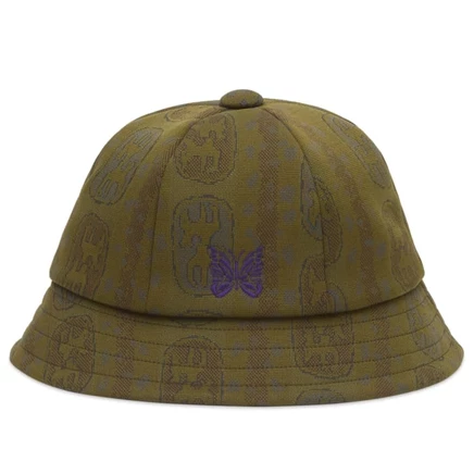 Мужская панама Needles Jacquard, оливковая