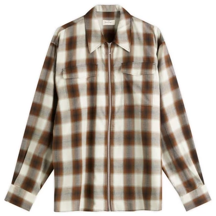 Мужская рубашка SecondLayer Check, коричневая