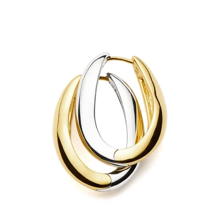 Серьги‑кольца Missoma x Savi Signature, маленькие, двухцветные