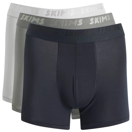 Мужские боксеры Skims Cotton 3″, 3 шт, антрацит/мульти