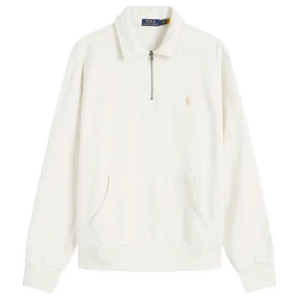 Мужской свитшот Polo Ralph Lauren Loopback с половинной молнией, кремовый