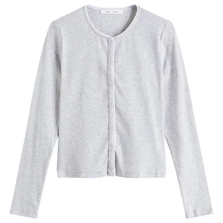 Кардиган с длинным рукавом Samsøe Samsøe Sajune light grey mel.