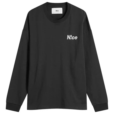 Мужская футболка NCE Logo с длинным рукавом, темно-серая