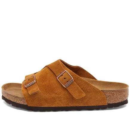 Мужские сандалии Birkenstock Zürich замшевые, коричневые