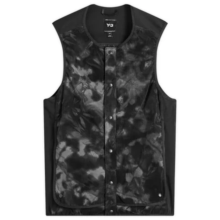 Мужской жилет Y-3 из нейлона AOP Flock, серый