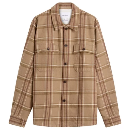 Мужская рубашка-куртка Norse Projects Hjalmer, коричневая