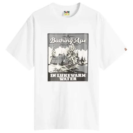 Мужская футболка A Bathing Ape Base Camp, белая