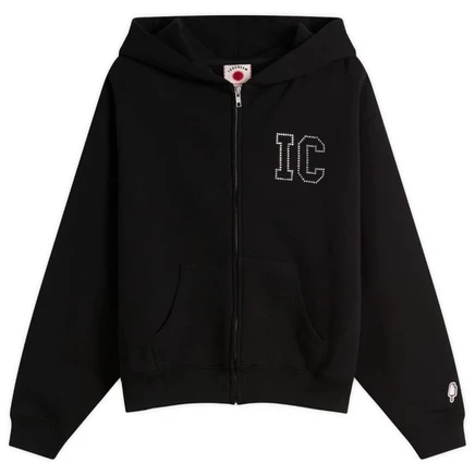 Мужское худи Icecream Crystal Zip Through, черное