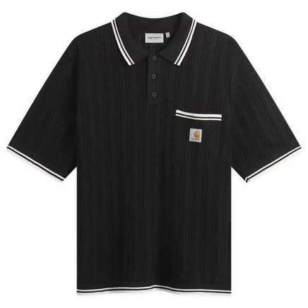 Мужское вязаное поло Carhartt WIP Ramsey, черно-бежевое