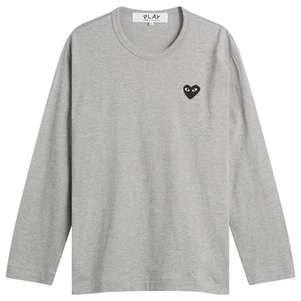 Мужская футболка COMME des GARONS PLAY U, хлопковая, серая