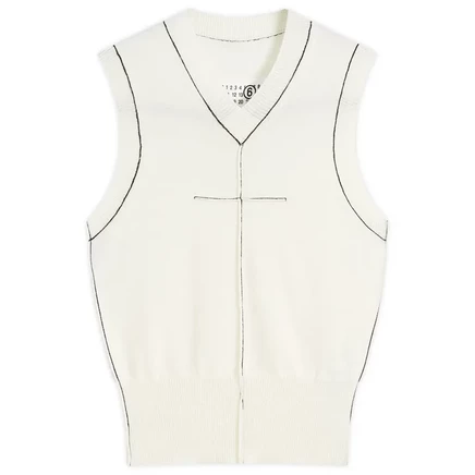 Мужской жилет MM6 Maison Margiela, молочно-белый