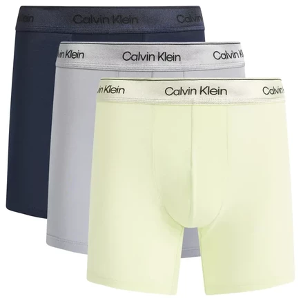 Мужские боксеры Calvin Klein Icon 3 шт., голубой/лайм/серый