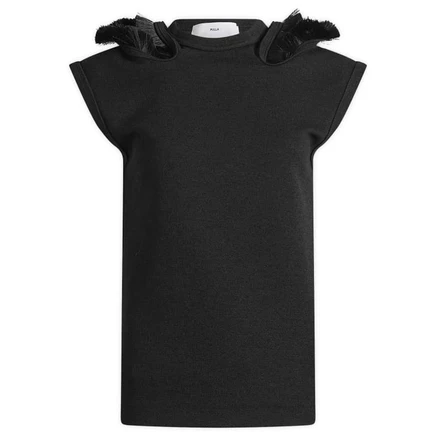 Женский топ Toga Archives Double Face Jersey без рукавов, черный