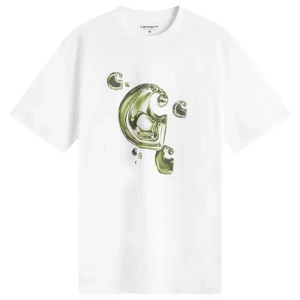 Футболка с логотипом Carhartt WIP Solar Chrome white