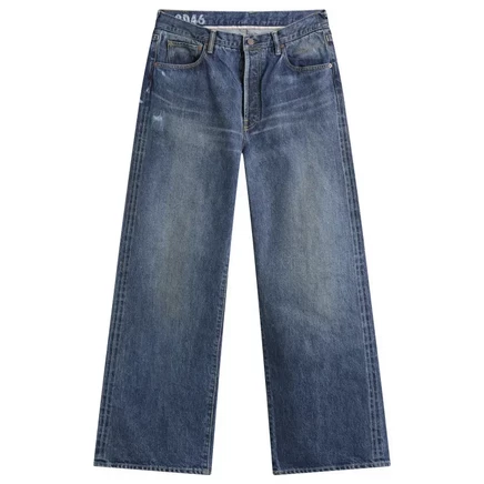 Мужские джинсы Visvim Social Sculpture 01, широкие, индиго