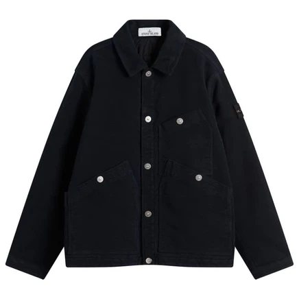 Мужская куртка-рубашка Stone Island с PrimaLoft, темно-синяя
