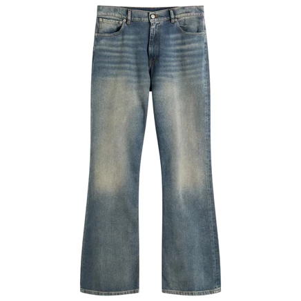 Мужские джинсы mm6 maison margiela relaxed fit, винтажные, синие