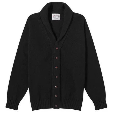 Мужской кардиган Jamiesons of Shetland Elbow Patch, черный