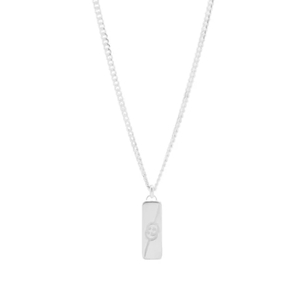 Мужское ожерелье Gucci Tag, серебристое
