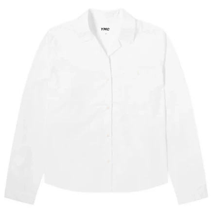 Женская рубашка YMC Annie Pleated Back, белая