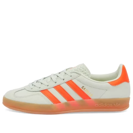 Кроссовки Adidas Gazelle Indoor W, зелено-оранжевые