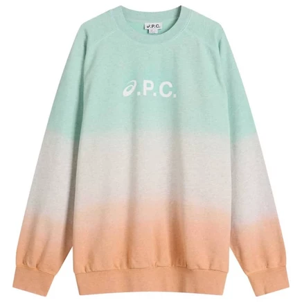 Толстовка A.P.C. x Asics Lake Dip Dye Crew multi