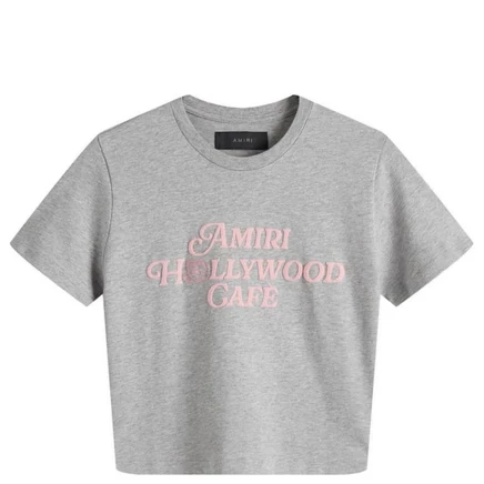Женская футболка Amiri Hollywood Cafe, серая