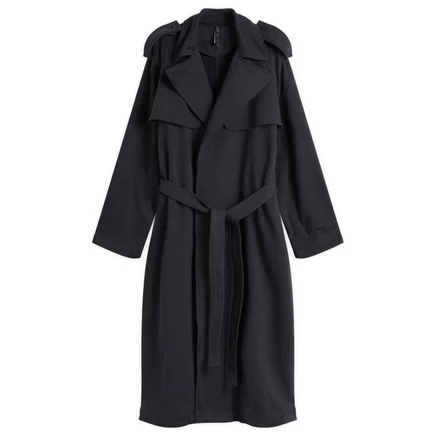 Мужское пальто-тренч Skims Boyfriend Fleece, черный