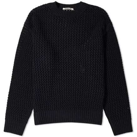 Мужской джемпер Auralee Mesh Knit, темно-синий