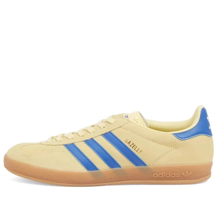Кроссовки Adidas Gazelle powder yellow, blue & white