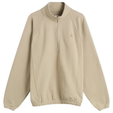 Мужская толстовка ROA Logo Heavy Half Zip, бежевая