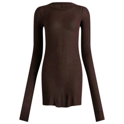 Мужской лонгслив Rick Owens Rib, махагоновый