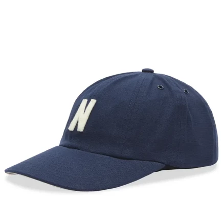 Мужская кепка Norse Projects N 8 Panel, темно-синяя