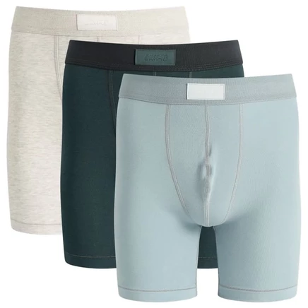 Мужские боксеры Skims Cotton 5″, 3 шт., зелёные
